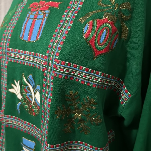 ☃️Haband for Her brand Vintage Ugly Christmas Sweatshirt 🎄EUC - Picture 5 of 17